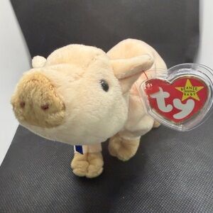 Ty Beanie Baby Knuckles the Pig 1999 Plush w/ Tag Vintage
